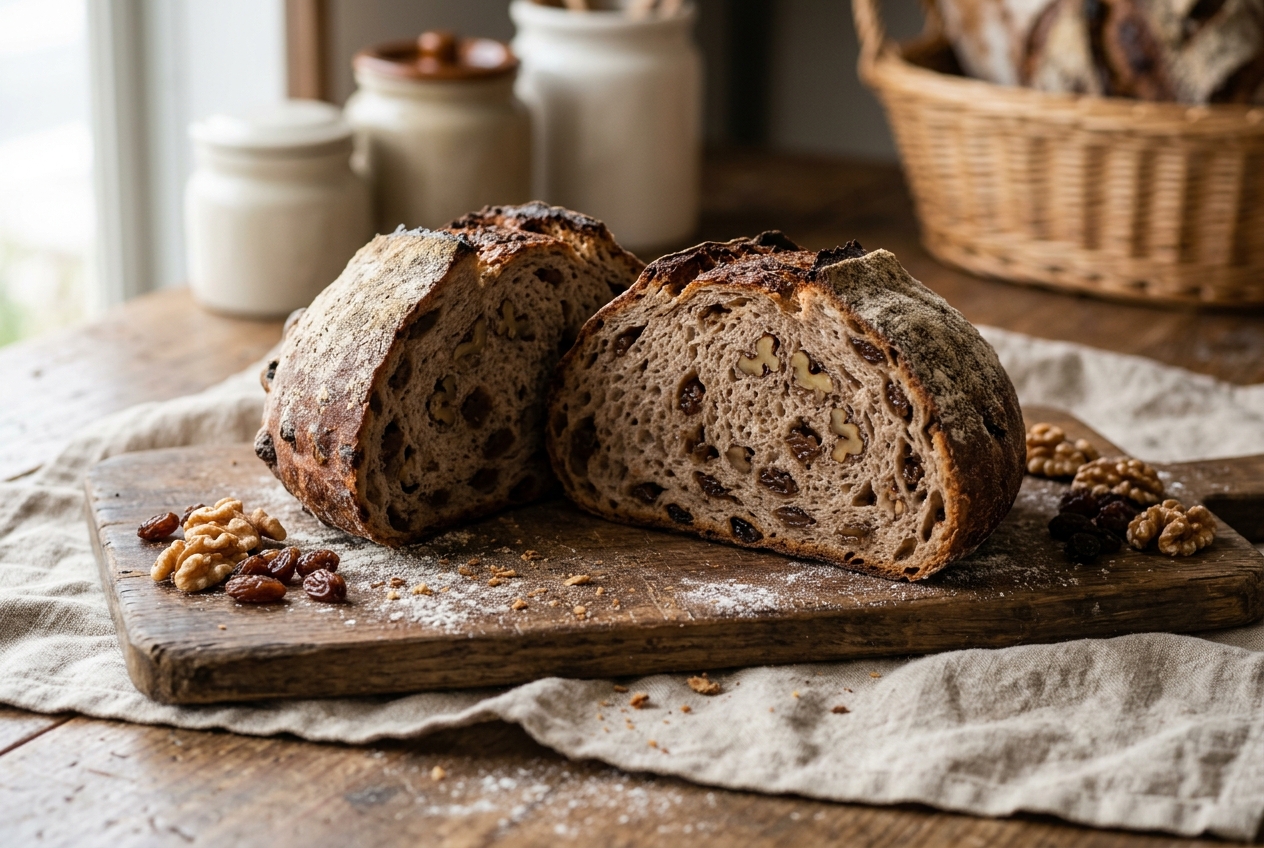 くるみとレーズンのカンパーニュ